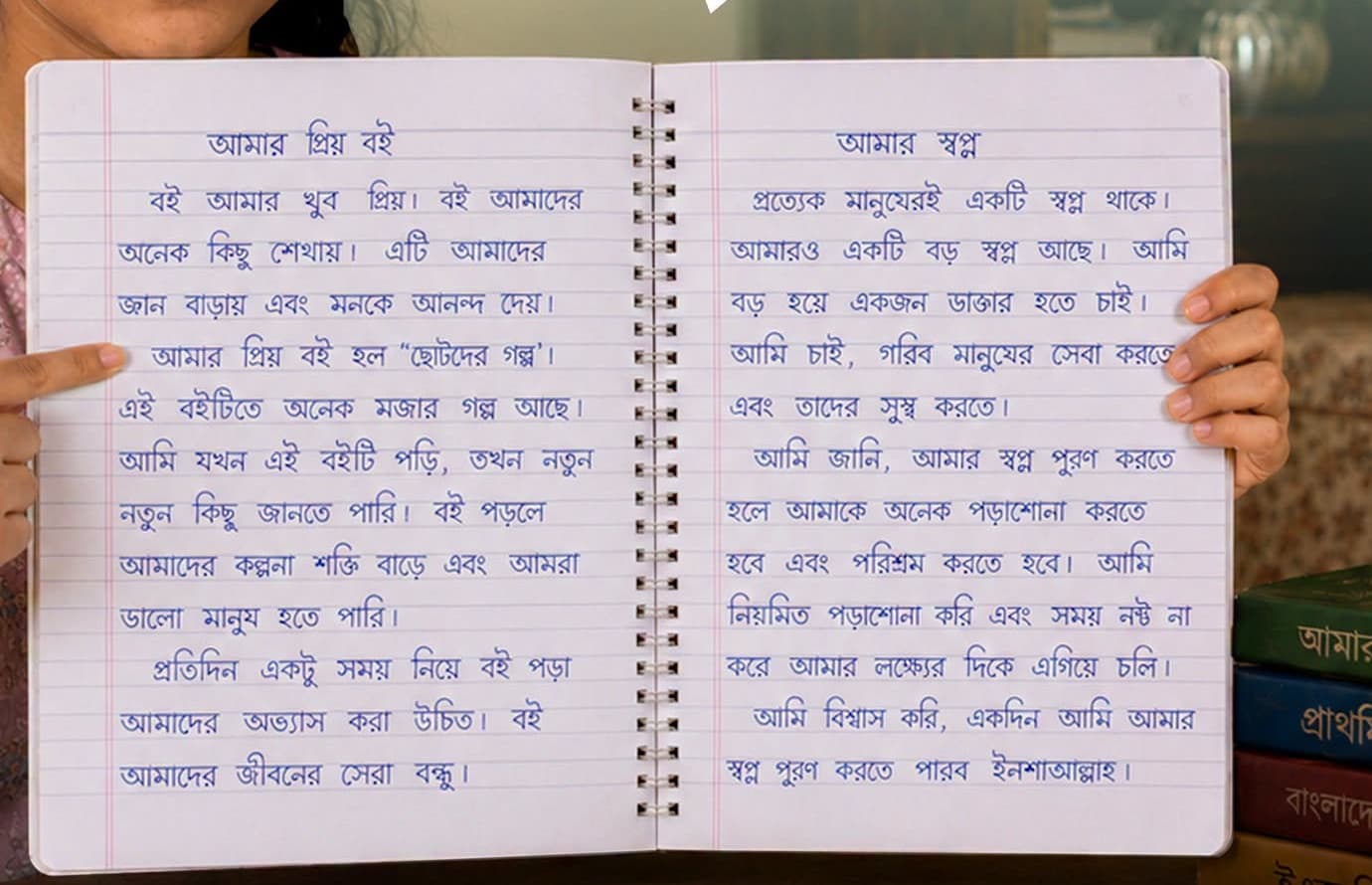 একজন শিক্ষার্থীর হাতের লেখা — কোর্সের আগে ও পরে তুলনা